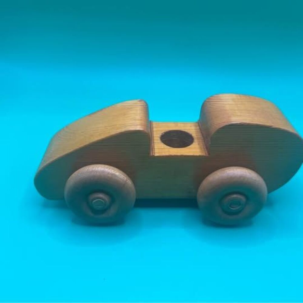 Vintage wood race car